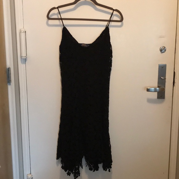 Polo Ralph Lauren Dresses & Skirts - NWOT Black Ralph Lauren lace/ crocheted cotton summer midi dress, sz SM